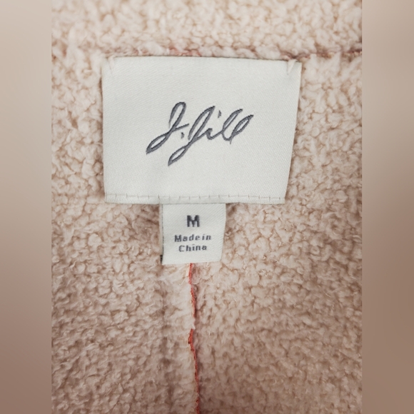 J. Jill Coral/Pink and Cream Teddy Jacket - Picture 7 of 9